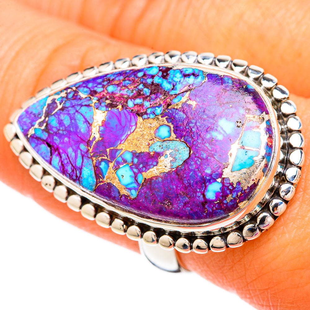 Purple Copper Turquoise Rings handcrafted by Ana Silver Co - RING103876