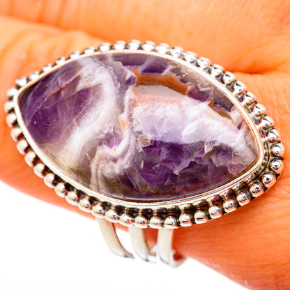 Chevron Amethyst Rings handcrafted by Ana Silver Co - RING103877