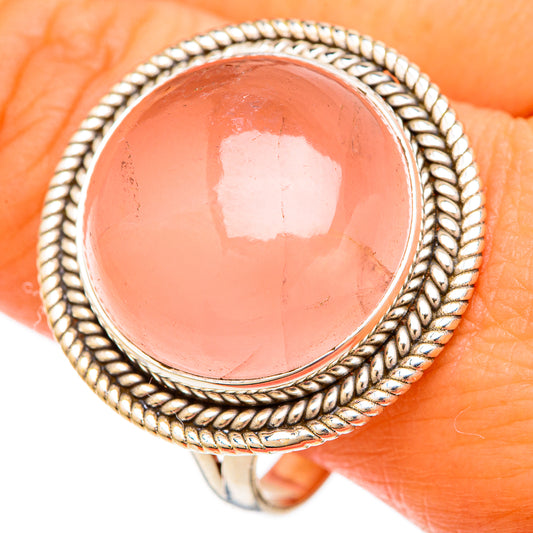 Rose Quartz Rings handcrafted by Ana Silver Co - RING103890
