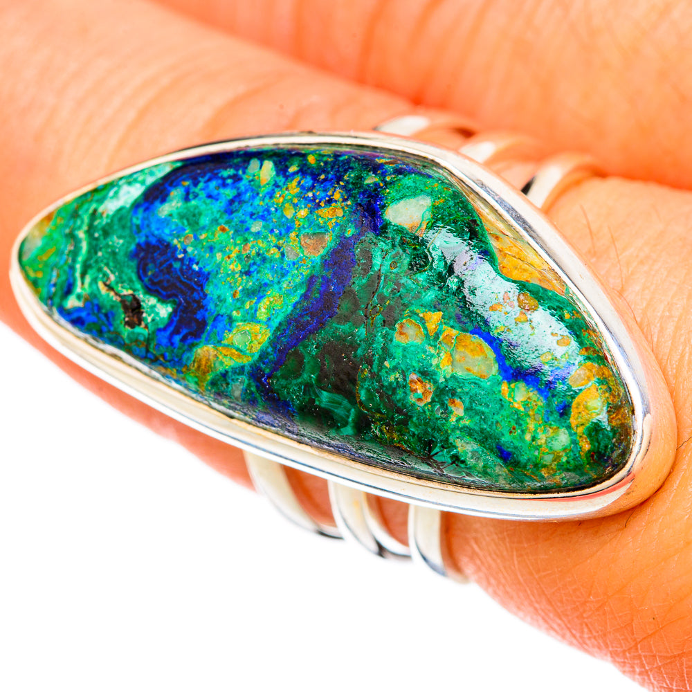Chrysocolla In Malachite Rings handcrafted by Ana Silver Co - RING103894