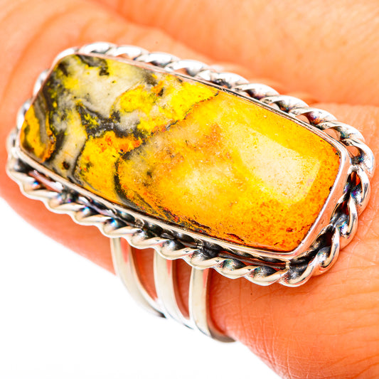 Bumble Bee Jasper Rings handcrafted by Ana Silver Co - RING103895