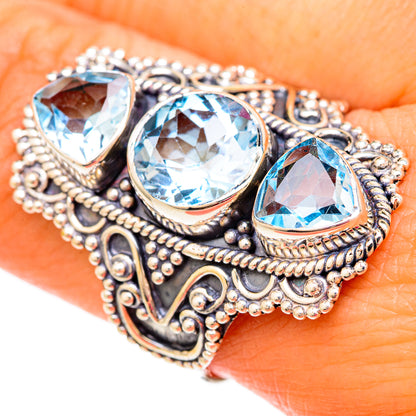 Blue Topaz Rings handcrafted by Ana Silver Co - RING103898