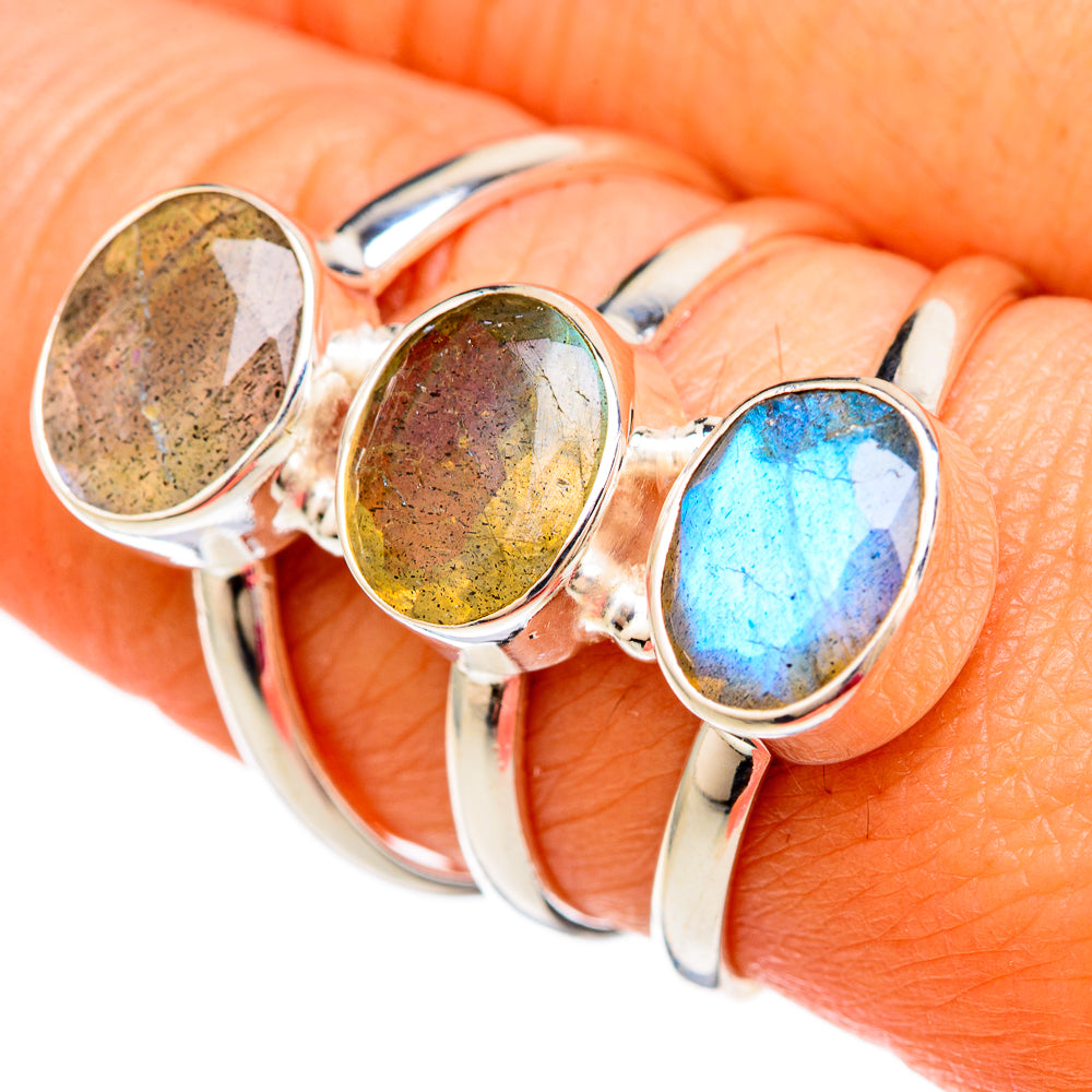 Labradorite Rings handcrafted by Ana Silver Co - RING103901