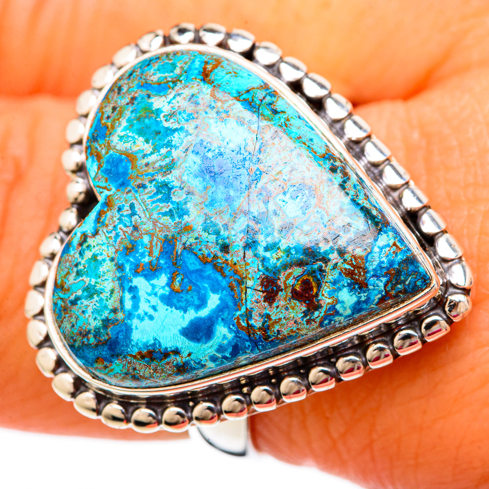 Chrysocolla In Malachite Rings handcrafted by Ana Silver Co - RING103907