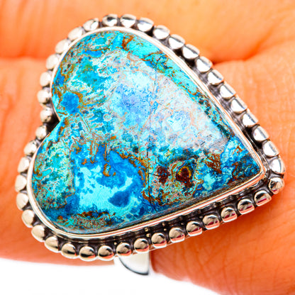 Chrysocolla In Malachite Rings handcrafted by Ana Silver Co - RING103907