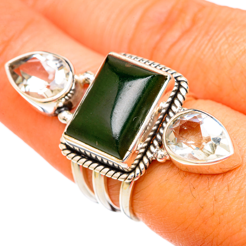 Green Aventurine Rings handcrafted by Ana Silver Co - RING103910