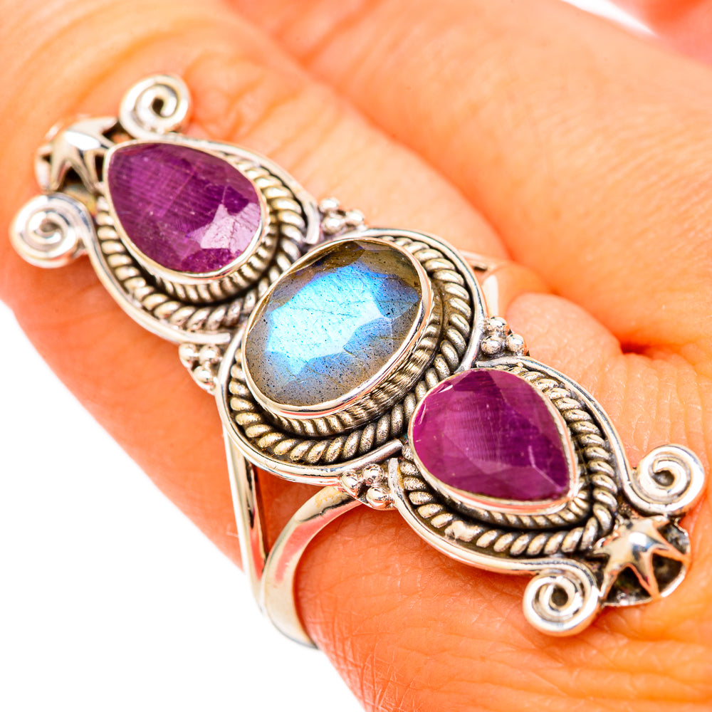 Labradorite Rings handcrafted by Ana Silver Co - RING103917