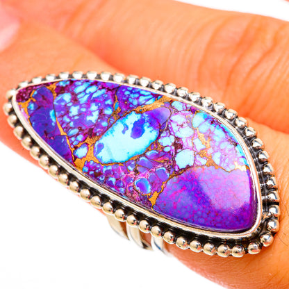 Purple Copper Turquoise Rings handcrafted by Ana Silver Co - RING103924