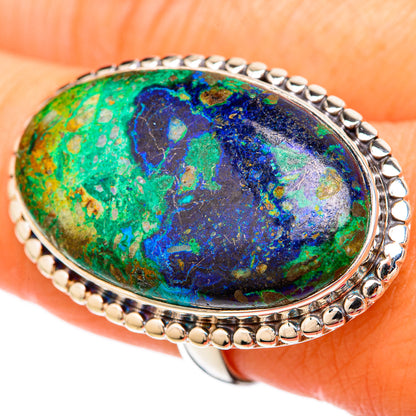 Azurite Malachite Rings handcrafted by Ana Silver Co - RING103932