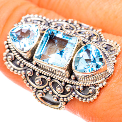 Blue Topaz Rings handcrafted by Ana Silver Co - RING103937