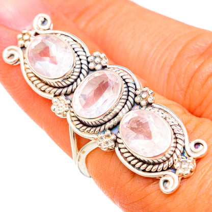 Rose Quartz Rings handcrafted by Ana Silver Co - RING103951
