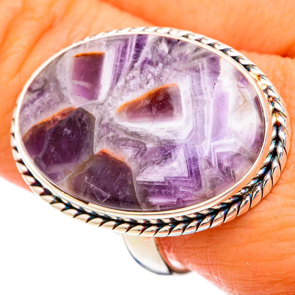 Chevron Amethyst Rings handcrafted by Ana Silver Co - RING103956