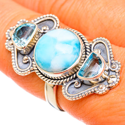 Larimar Rings handcrafted by Ana Silver Co - RING103962