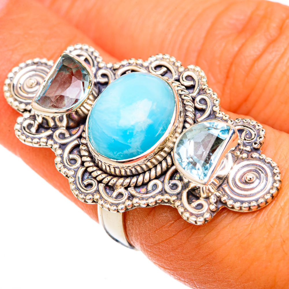 Larimar Rings handcrafted by Ana Silver Co - RING103966