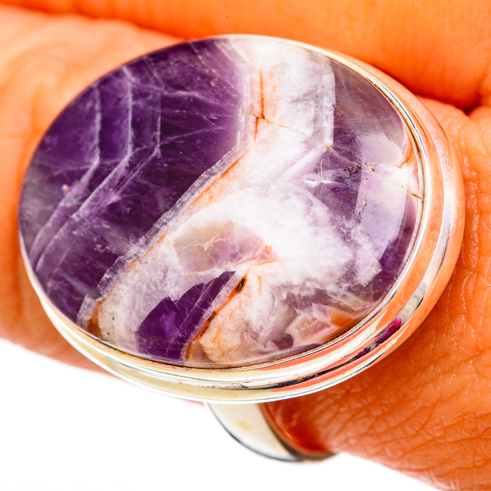 Chevron Amethyst Rings handcrafted by Ana Silver Co - RING103979