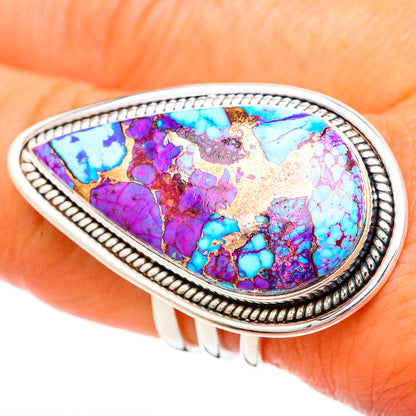 Purple Copper Turquoise Rings handcrafted by Ana Silver Co - RING103980