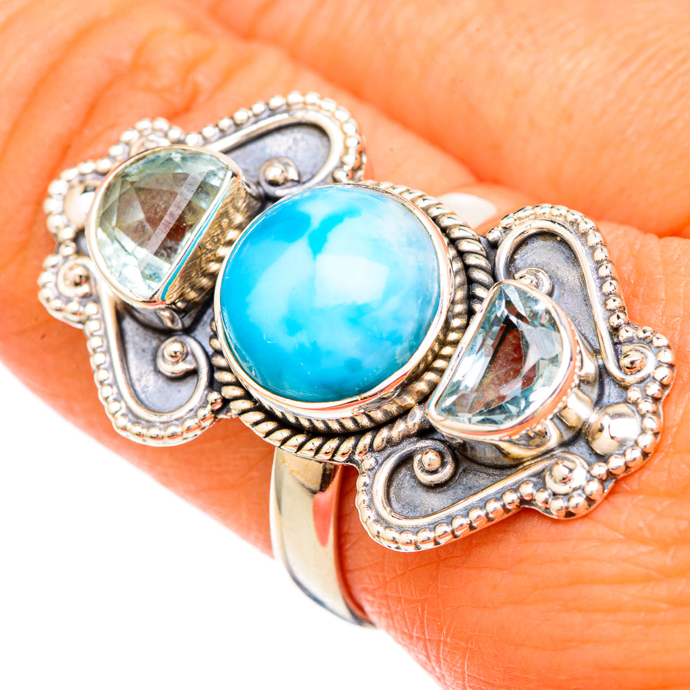 Larimar Rings handcrafted by Ana Silver Co - RING103990