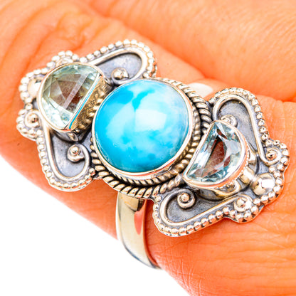 Larimar Rings handcrafted by Ana Silver Co - RING103990