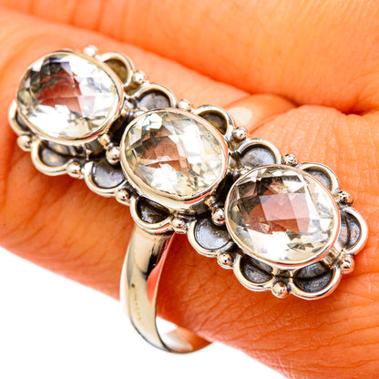 Green Amethyst Rings handcrafted by Ana Silver Co - RING103993