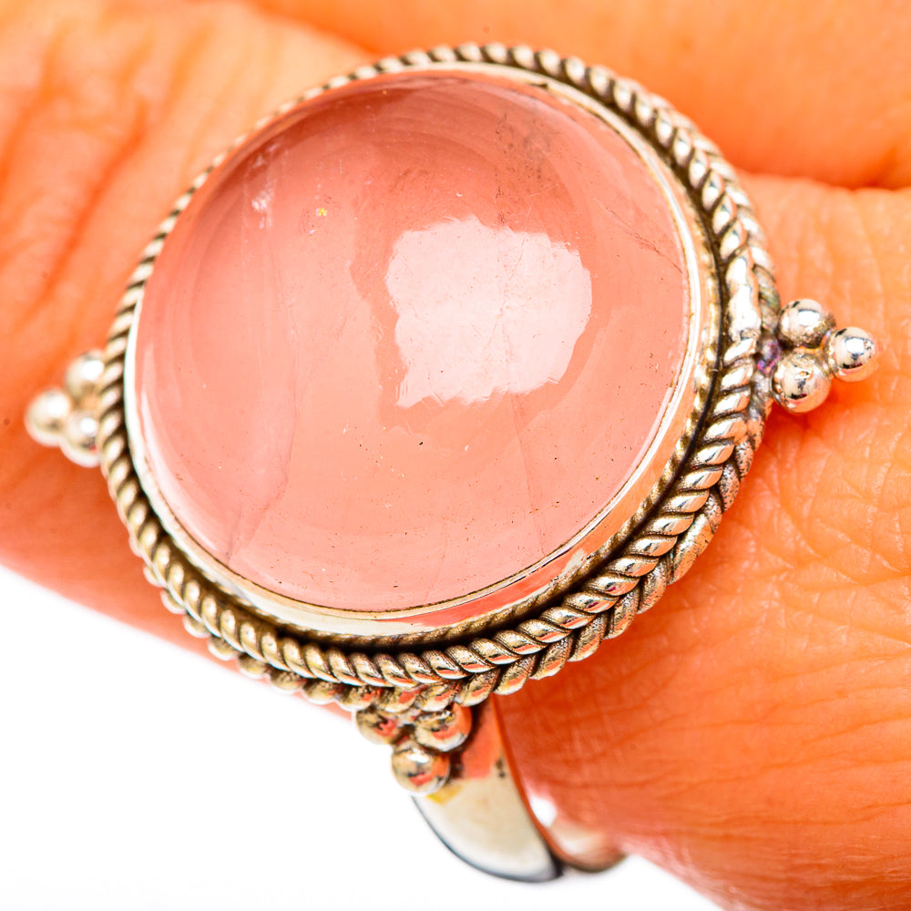 Rose Quartz Rings handcrafted by Ana Silver Co - RING103997