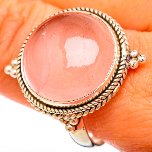 Rose Quartz Rings handcrafted by Ana Silver Co - RING103997