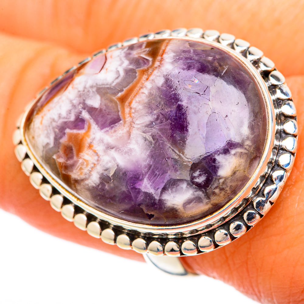 Chevron Amethyst Rings handcrafted by Ana Silver Co - RING104001