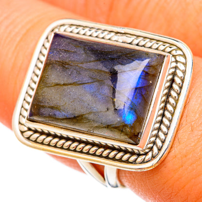 Labradorite Rings handcrafted by Ana Silver Co - RING104012