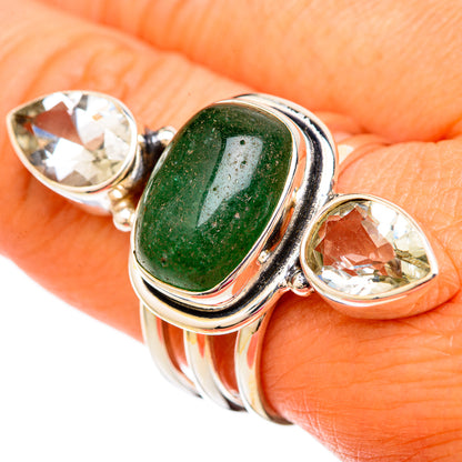 Green Aventurine Rings handcrafted by Ana Silver Co - RING104015