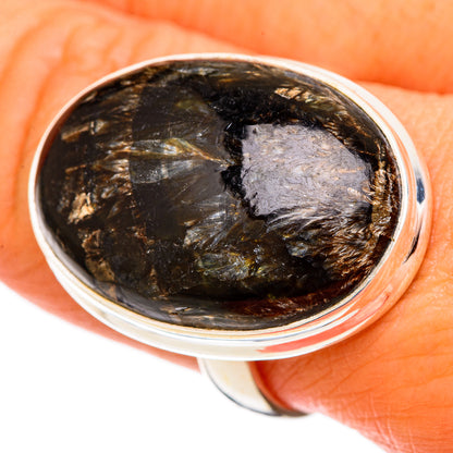 Golden Seraphinite Rings handcrafted by Ana Silver Co - RING104017