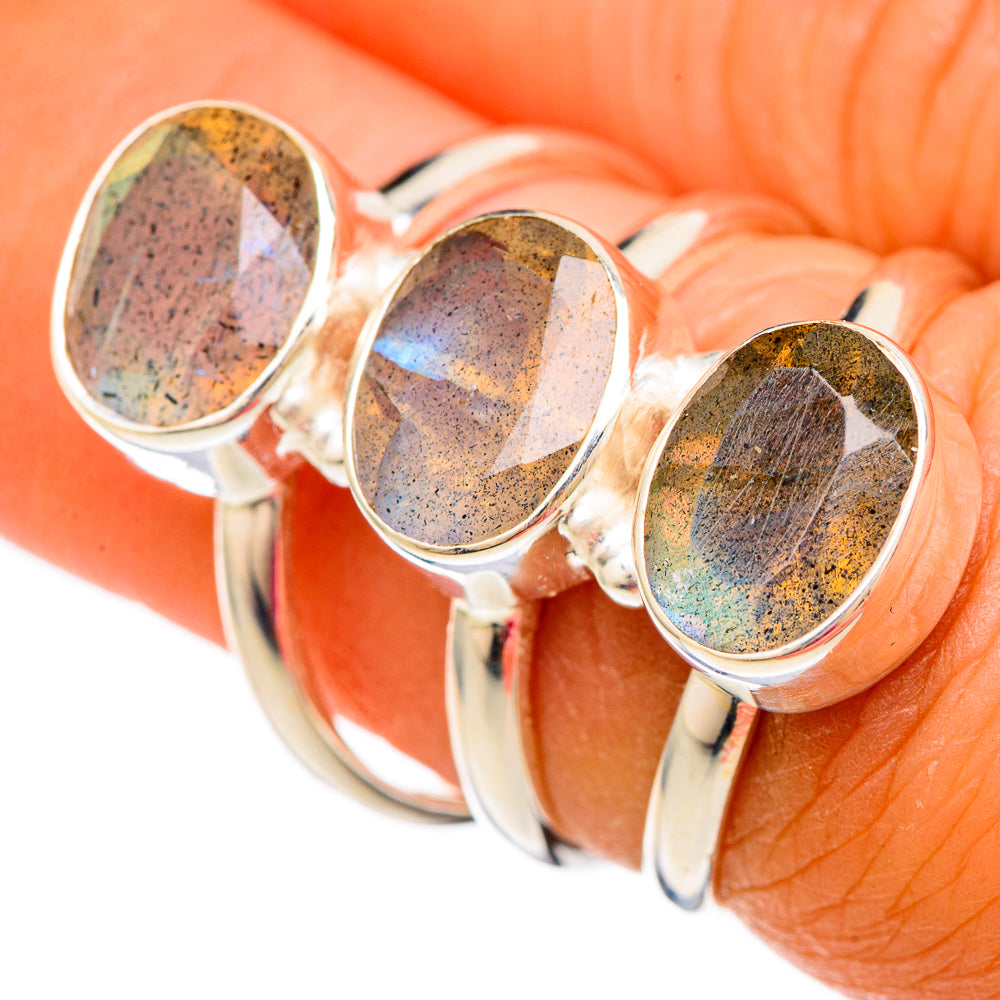 Labradorite Rings handcrafted by Ana Silver Co - RING104030