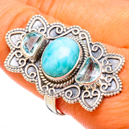 Larimar Rings handcrafted by Ana Silver Co - RING104031