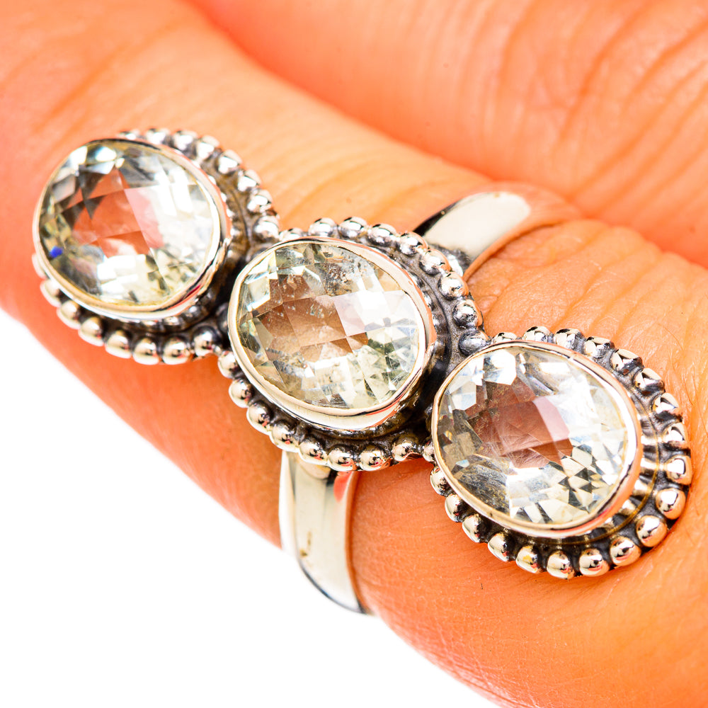 Green Amethyst Rings handcrafted by Ana Silver Co - RING104033