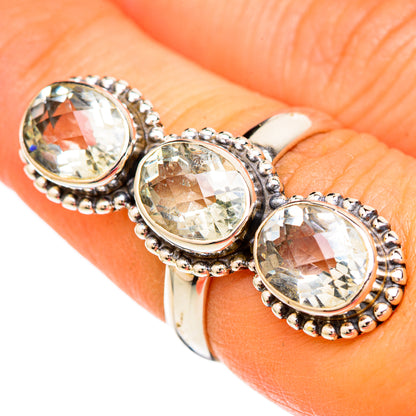 Green Amethyst Rings handcrafted by Ana Silver Co - RING104033