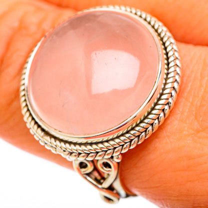 Rose Quartz Rings handcrafted by Ana Silver Co - RING104041