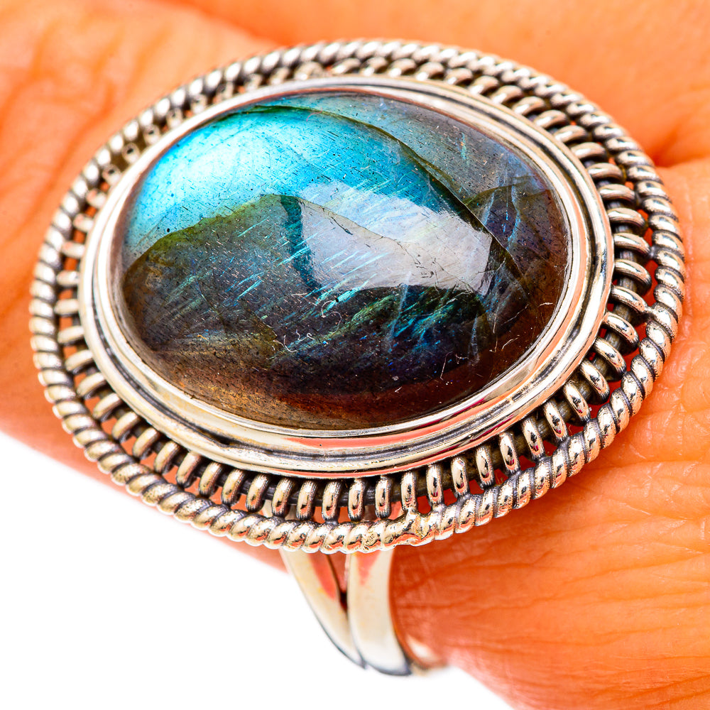Labradorite Rings handcrafted by Ana Silver Co - RING104046