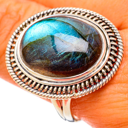 Labradorite Rings handcrafted by Ana Silver Co - RING104046