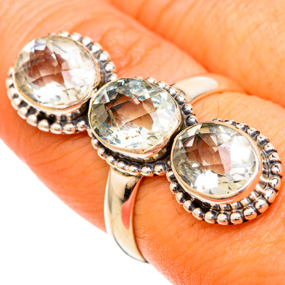 Green Amethyst Rings handcrafted by Ana Silver Co - RING104050