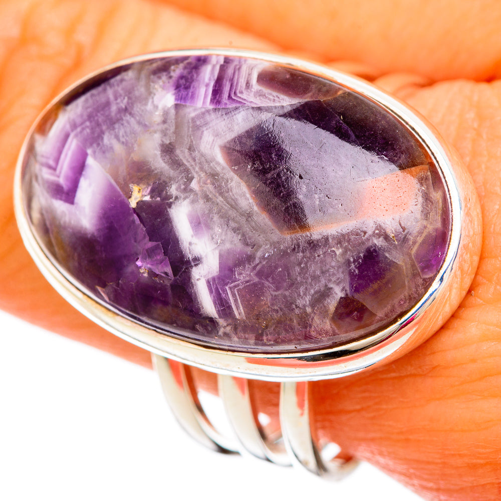 Chevron Amethyst Rings handcrafted by Ana Silver Co - RING104055