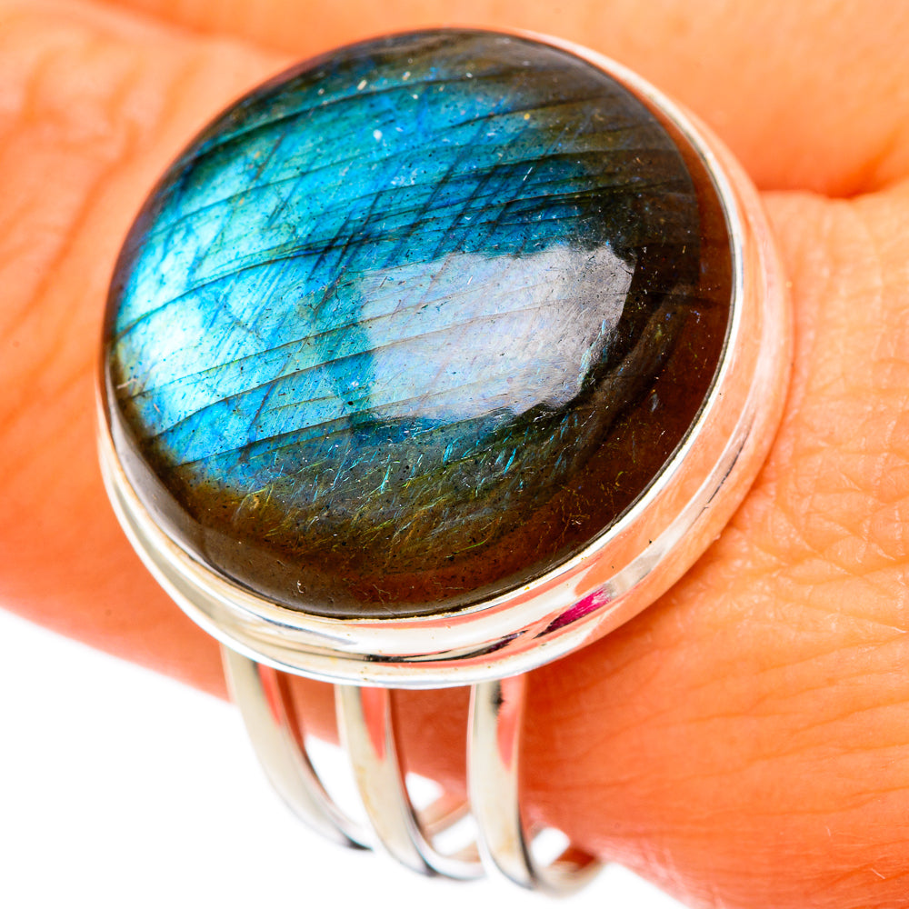 Labradorite Rings handcrafted by Ana Silver Co - RING104080