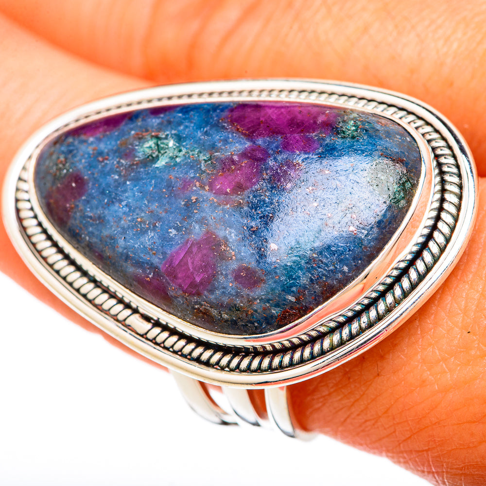 Ruby Fuchsite Rings handcrafted by Ana Silver Co - RING104083
