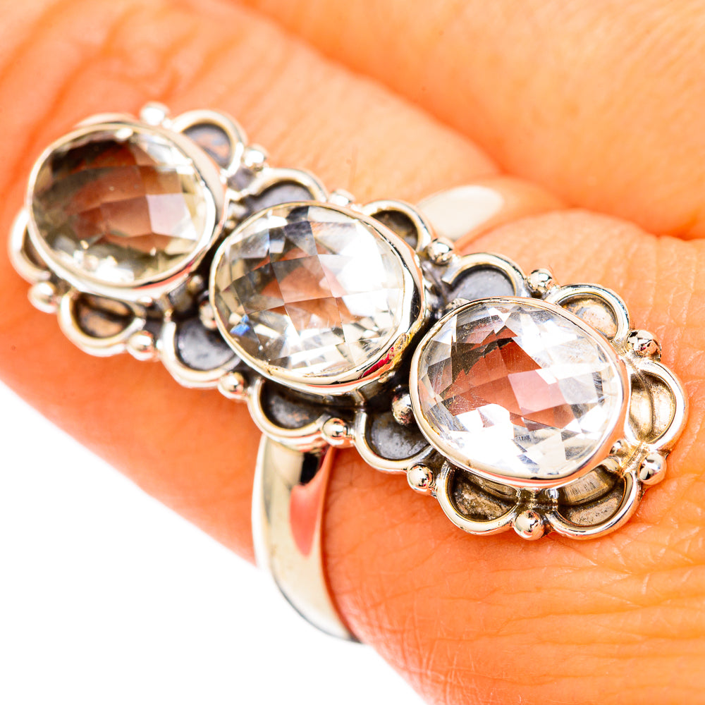 Green Amethyst Rings handcrafted by Ana Silver Co - RING104087