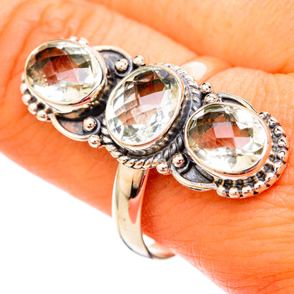 Green Amethyst Rings handcrafted by Ana Silver Co - RING104088