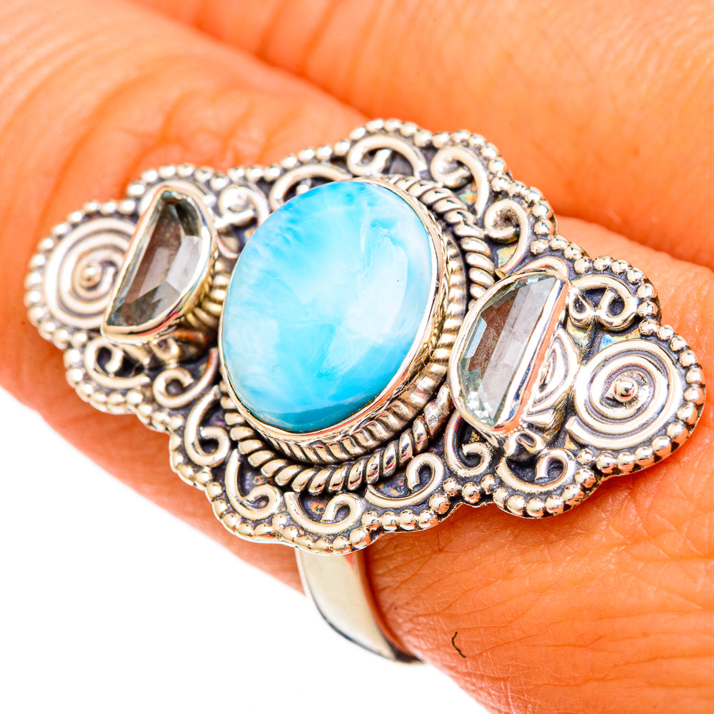 Larimar Rings handcrafted by Ana Silver Co - RING104095