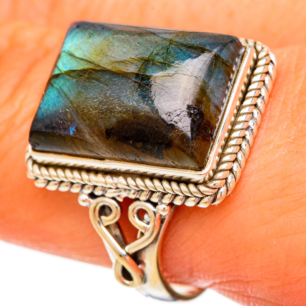 Labradorite Rings handcrafted by Ana Silver Co - RING104107