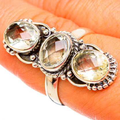 Green Amethyst Rings handcrafted by Ana Silver Co - RING104114