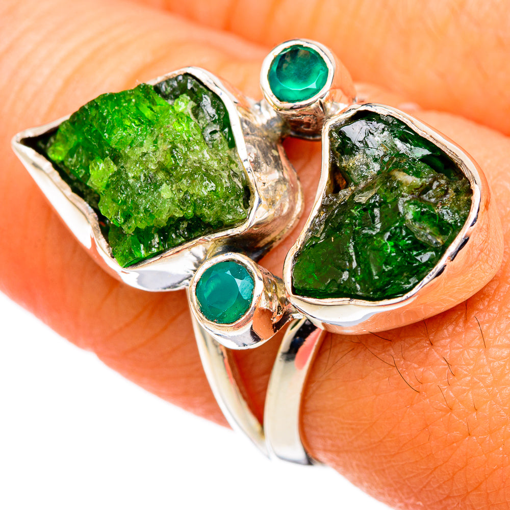 Chrome Diopside Rings handcrafted by Ana Silver Co - RING104119