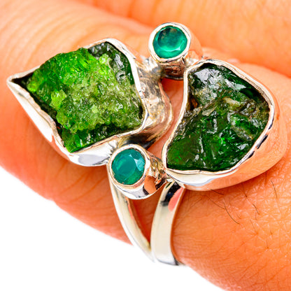 Chrome Diopside Rings handcrafted by Ana Silver Co - RING104119