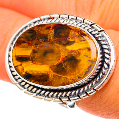 Golden Pietersite Rings handcrafted by Ana Silver Co - RING104122