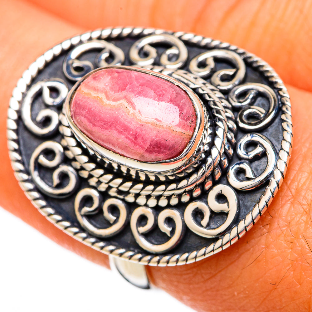 Rhodochrosite Rings handcrafted by Ana Silver Co - RING104126