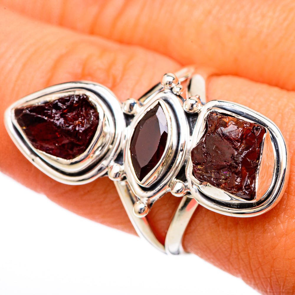 Garnet Rings handcrafted by Ana Silver Co - RING104127